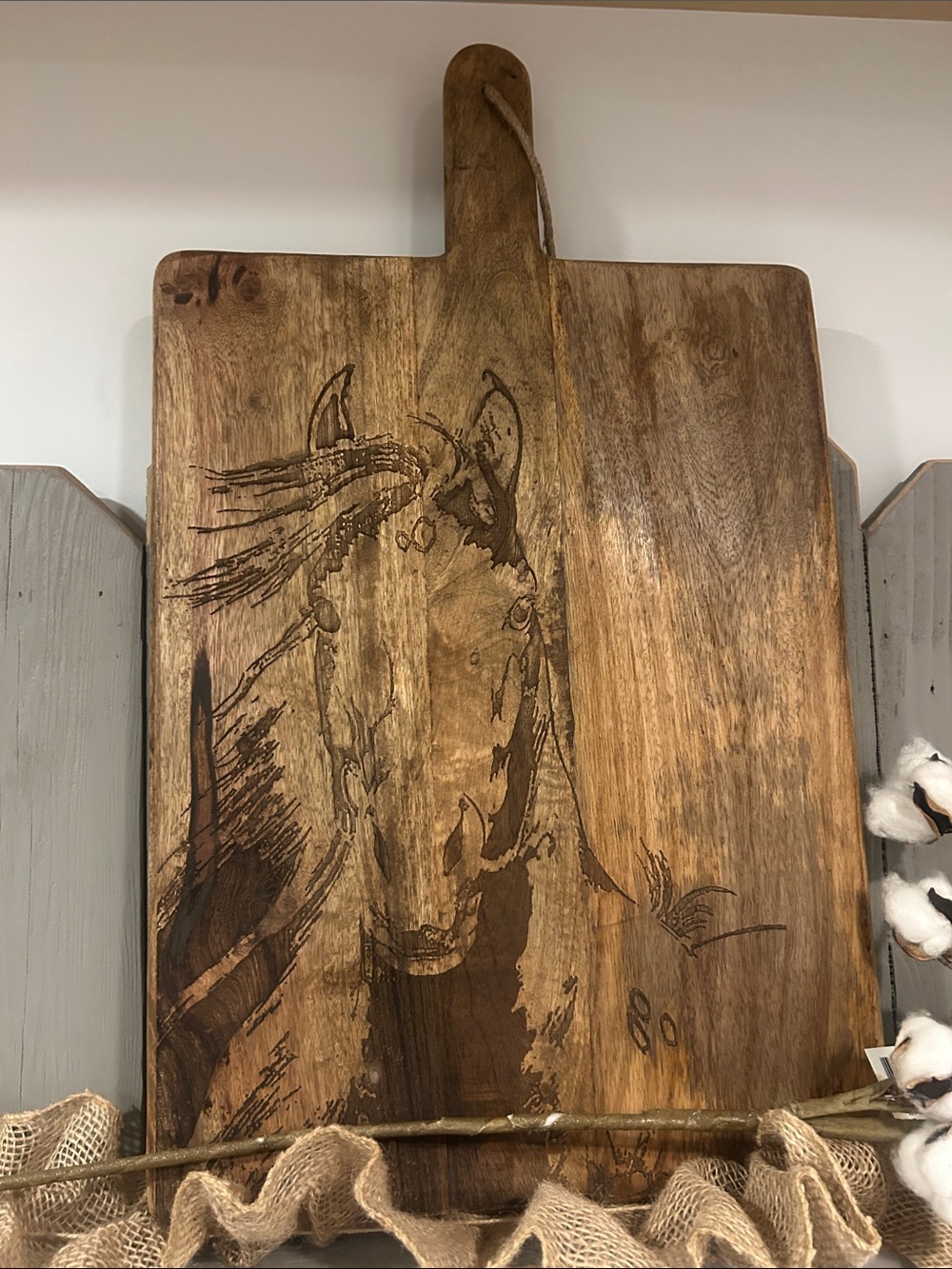 NWT Large Handcrafted Wood Cutting Board